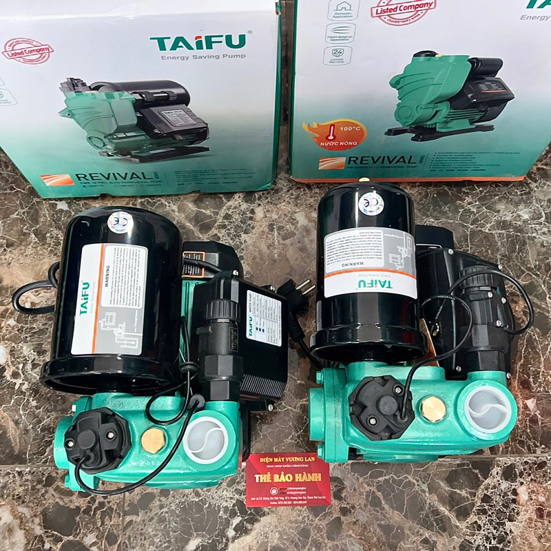 Bơm tăng áp điện tử 125W nước nóng và lạnh, chống cạn, chống cháy thông minh thế hệ mới TAIFU - Bảo hành 1 năm