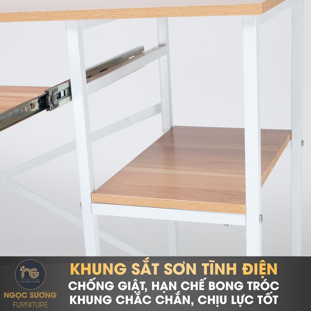 Bàn học sinh cấp 2 có khay đựng máy tính BAN05 dài 120cm x rộng 45cm x cao 75cm