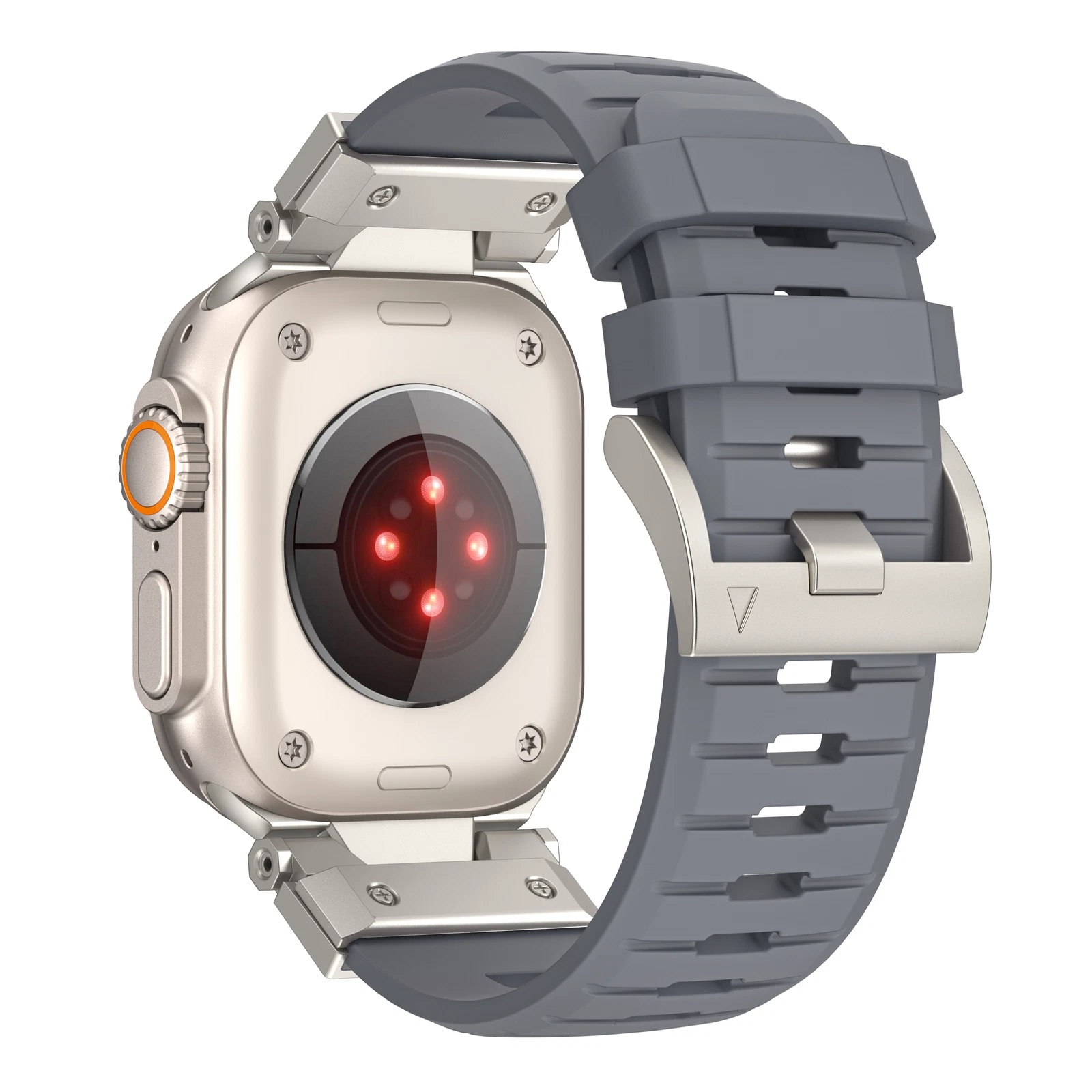 Dây Đeo Silicone Fluo Khóa Kim Loại cho Apple Watch Series &amp; Apple Watch Ultra 44/45/46/49mm - Hàng Chính Hãng