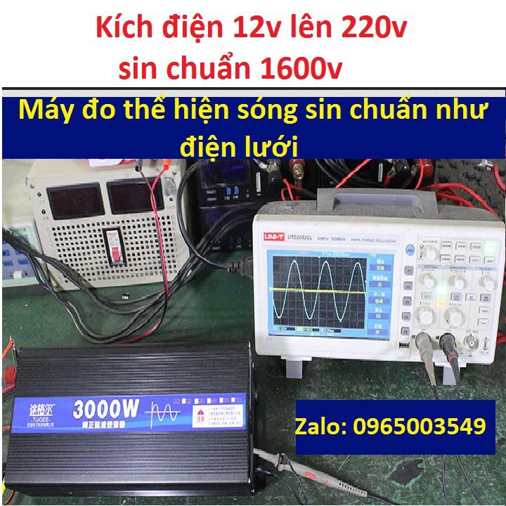 INVERTER ĐỔI ĐIỆN 12V - 220V SINE CHUẨN - Đổi nguồn DC 12V lên 220V công suất 3000W sin chuẩn.