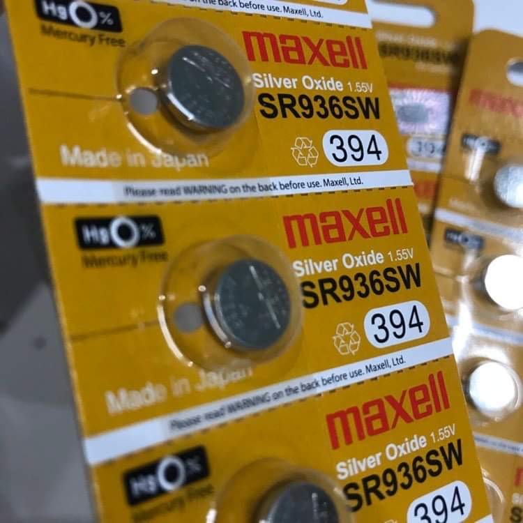 Pin Maxell SR936SW 1.55V Vĩ Vàng 394 chính hãng