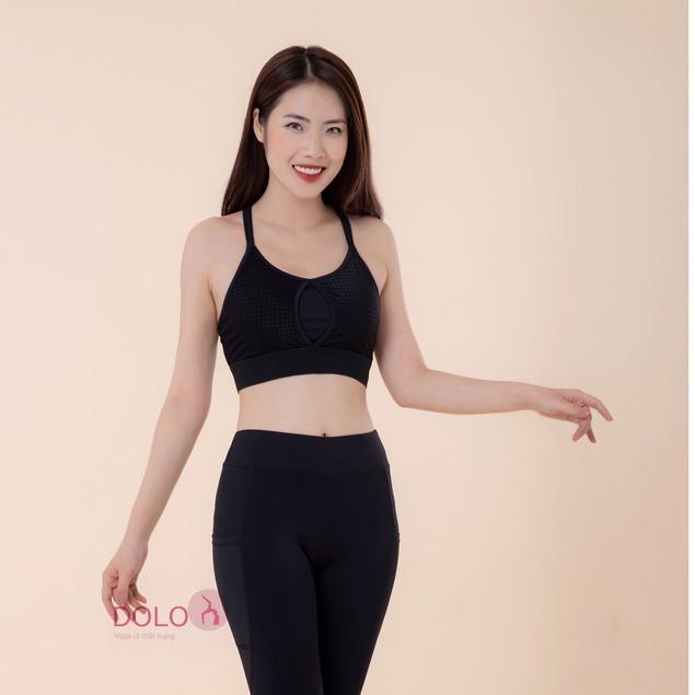 ÁO TẬP phối lưới -yoga - zumba- gym - áo có mút -Thun Spandex cao cấp - quảng châu loại 1