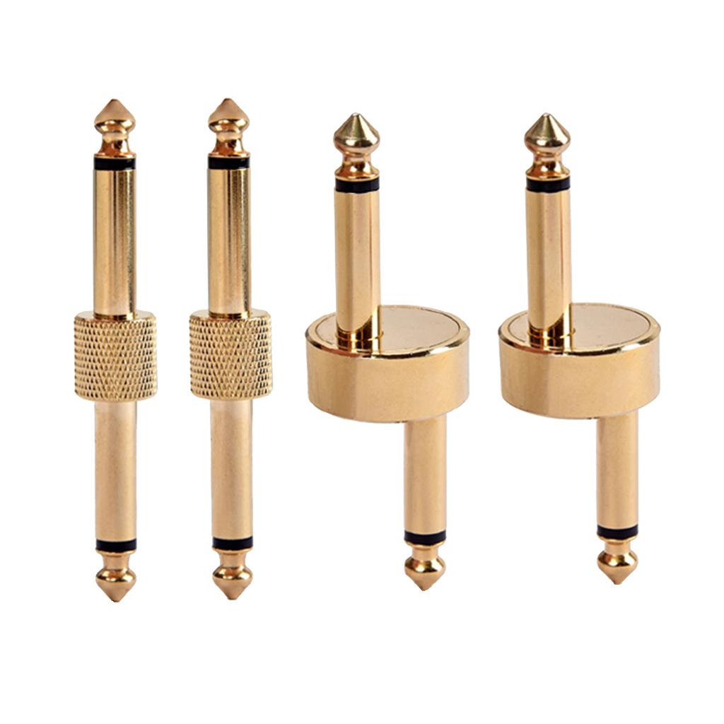 4 Cái/bộ Phơ Guitar Chuyển Đổi Cổng Kết Nối Cắm Phụ Kiện Vàng