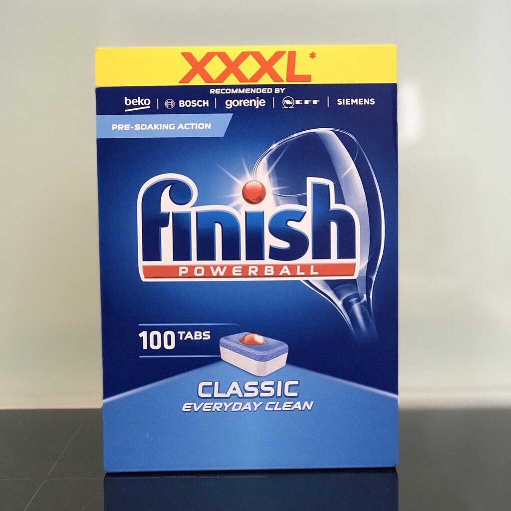 Viên rửa chén/ bát cao cấp FINISH Classic (100 viên) - Dành cho máy - Nhập khẩu từ Đức