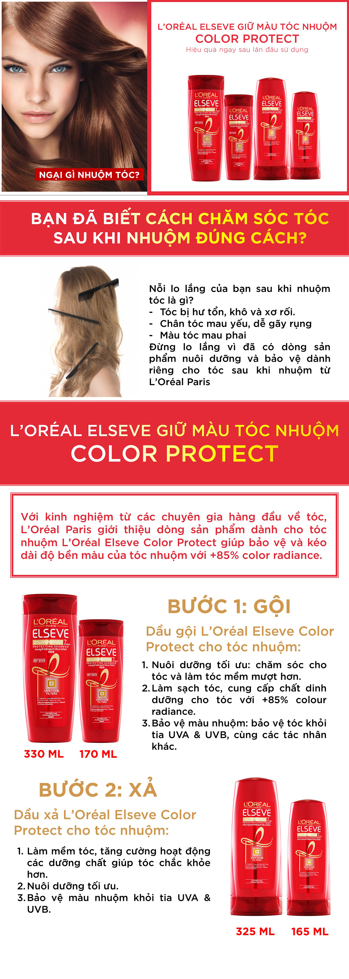 Dầu Gội Dành Cho Tóc Nhuộm L'Oreal Vive - 330ml