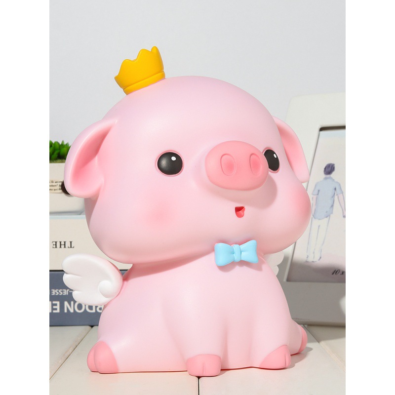 Ống Tiết Kiệm Heo Thiên Thần Ống Heo Trang Trí Quà Tặng_ Hàng chính hãng