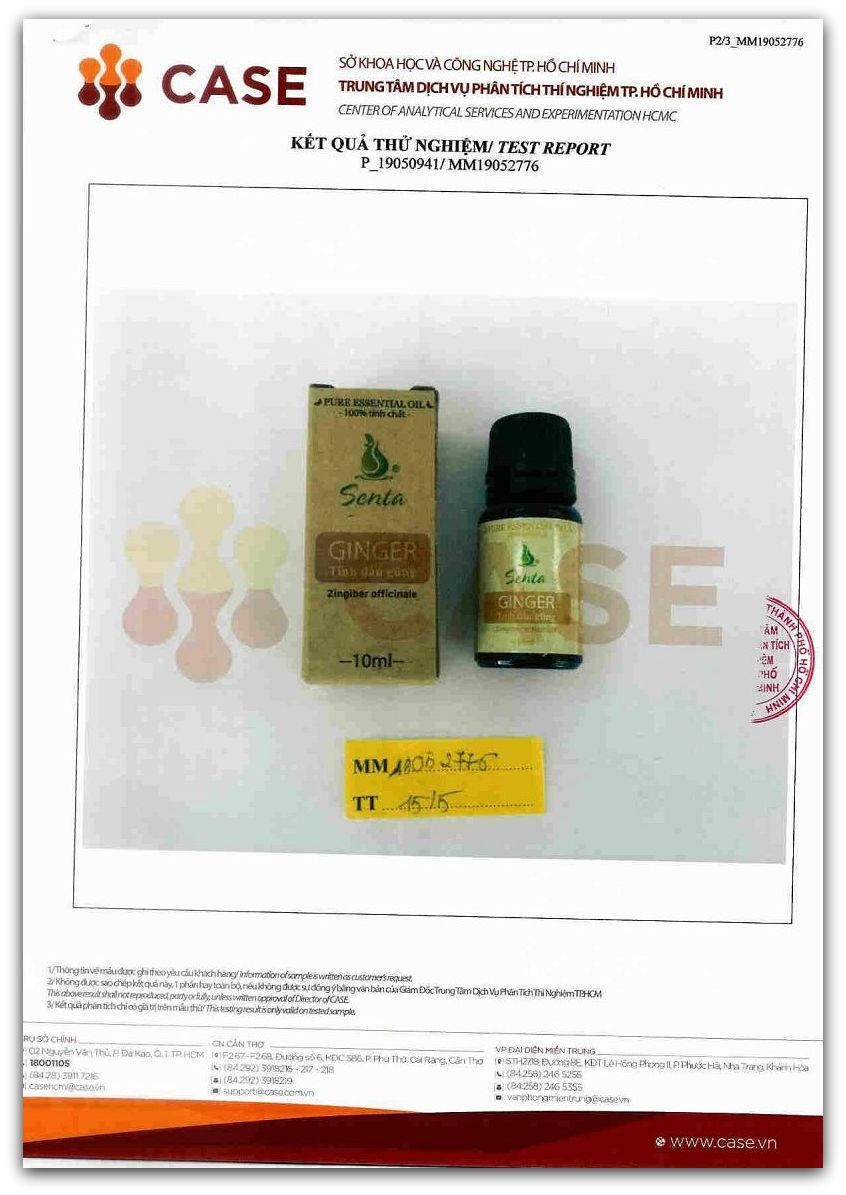 Tinh Dầu Gừng Senta 10ml