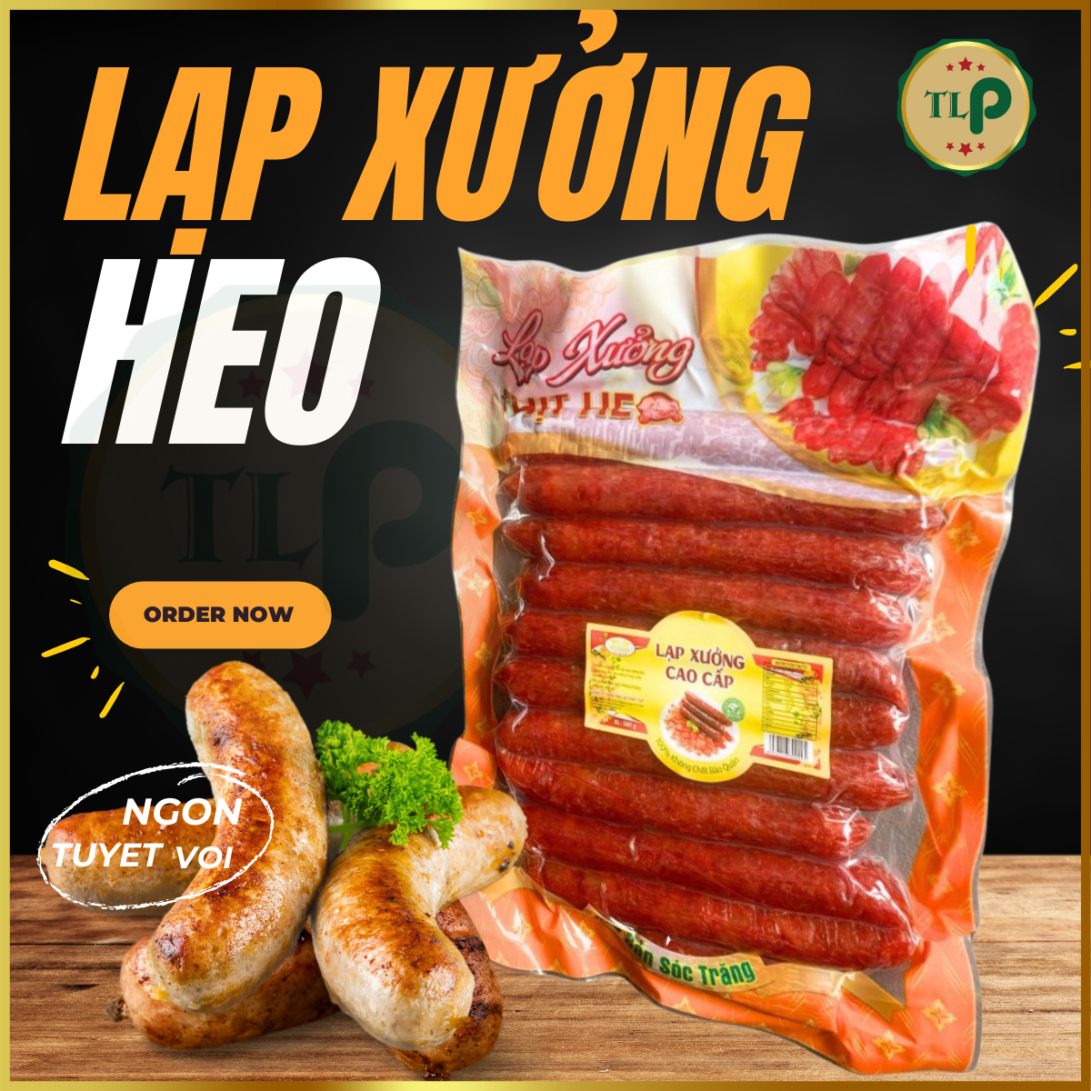 LẠP XƯỞNG HEO TÂN LỘC PHÁT COMBO 1KG - MỖI BỊCH 500G