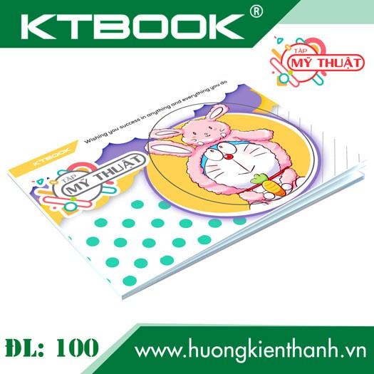 Gói 10 cuốn Tập Vẽ Mỹ Thuật cao cấp giá rẻ KTBOOK giấy trắng không lem ĐL 100gsm khổ A4 - 40 trang