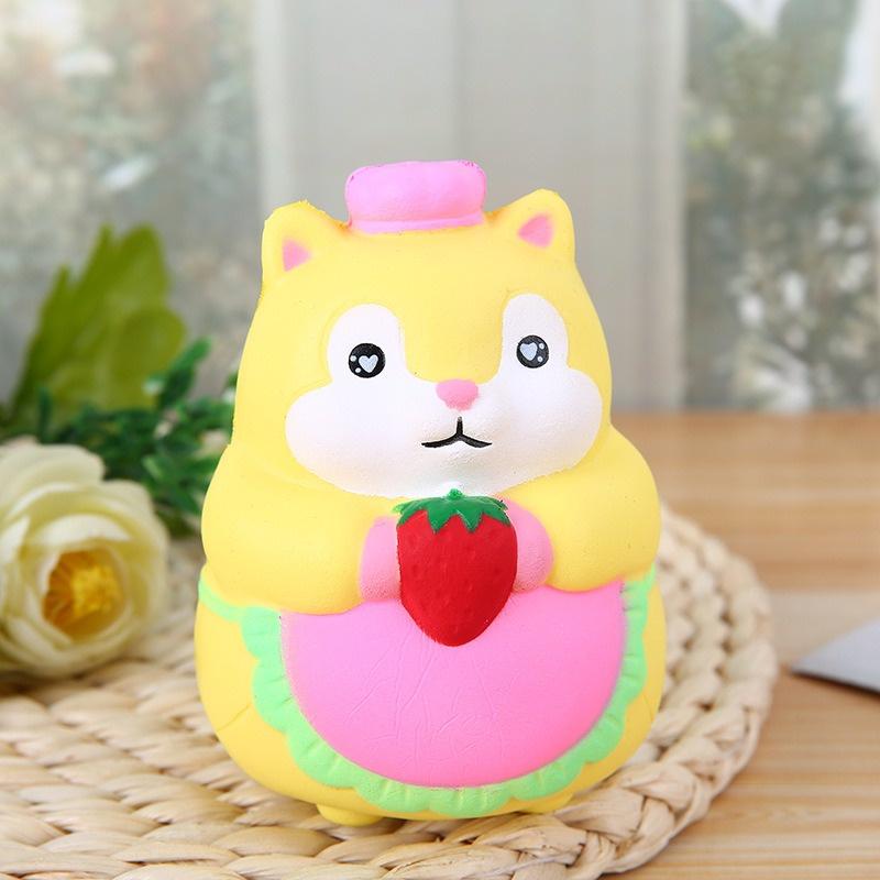 Squishy Lớn JUMBO chuột ú ôm dâu Đồ Chơi Xốp Giảm Stress Hình mềm mịn dễ Thương đàn hồi Cho Bé