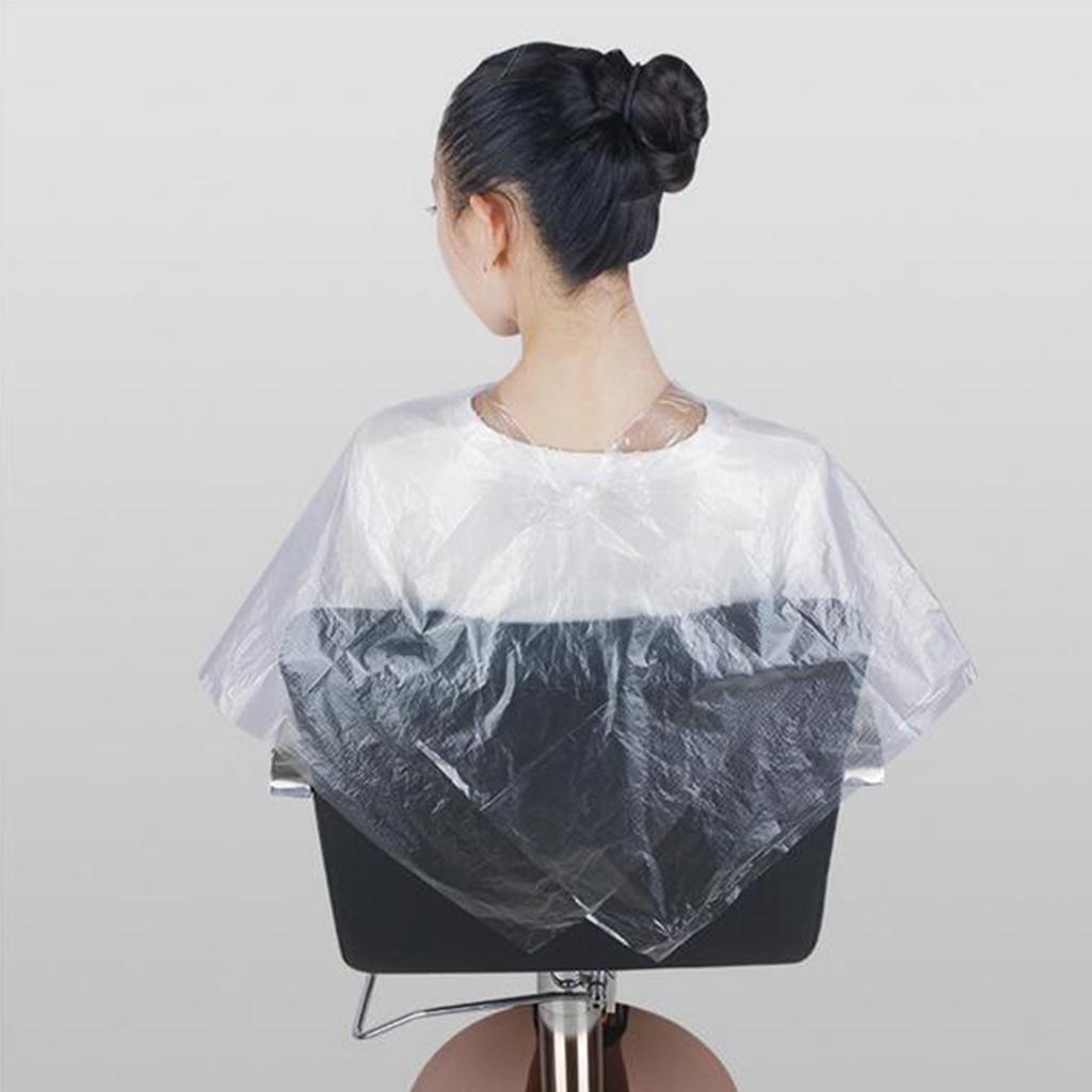 300Pcs Disposable Hair Cutting Cape Cloth Gowns Apron w/ Hair Clips and Comb