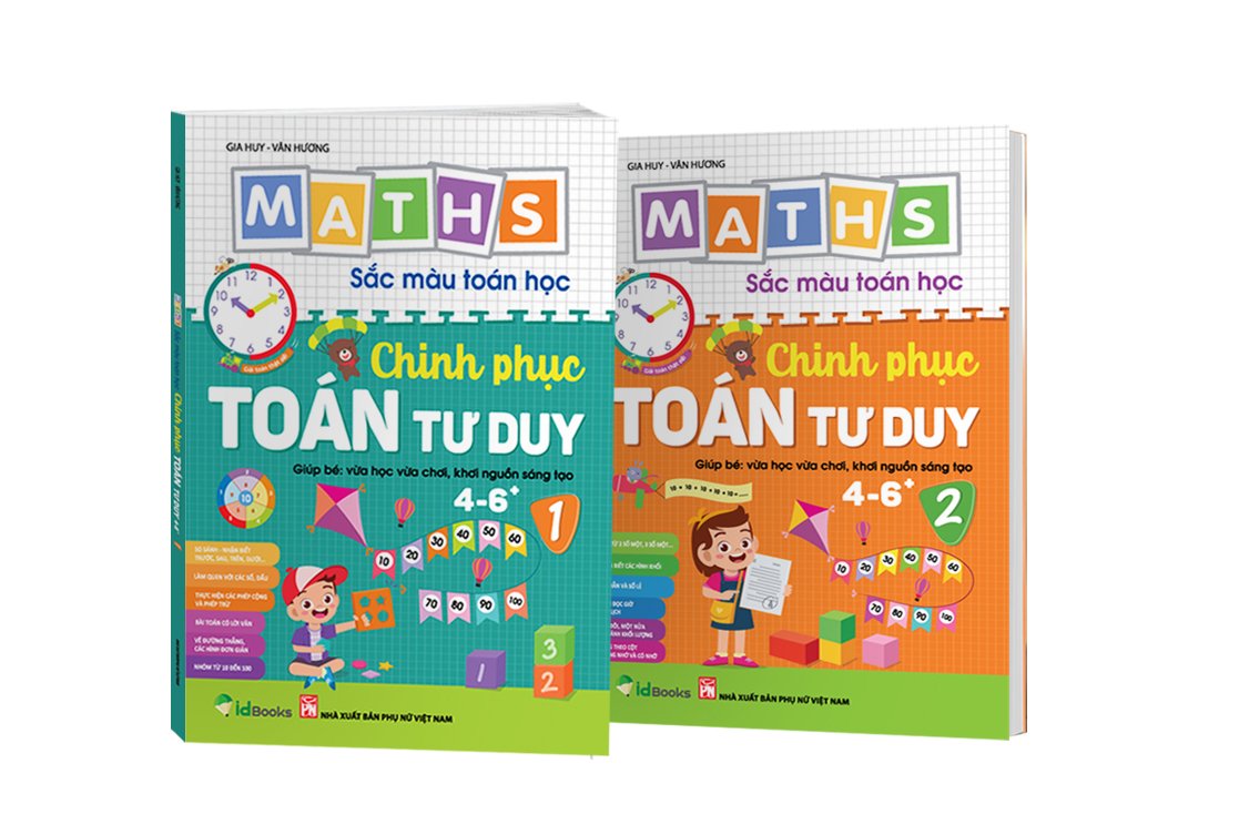 Sách –  Combo 2 cuốn - Sắc màu Toán học: CHINH PHỤC TOÁN TƯ DUY 4-6 +, Level 1 &amp;amp; Level 2.