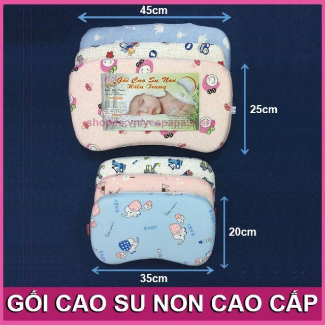 GỐI CAO SU NON CHỐNG MÉO ĐẦU CHO BÉ