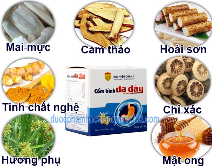 Các thảo dược quý trong cốm bình dạ dày Học Viện Quân Y