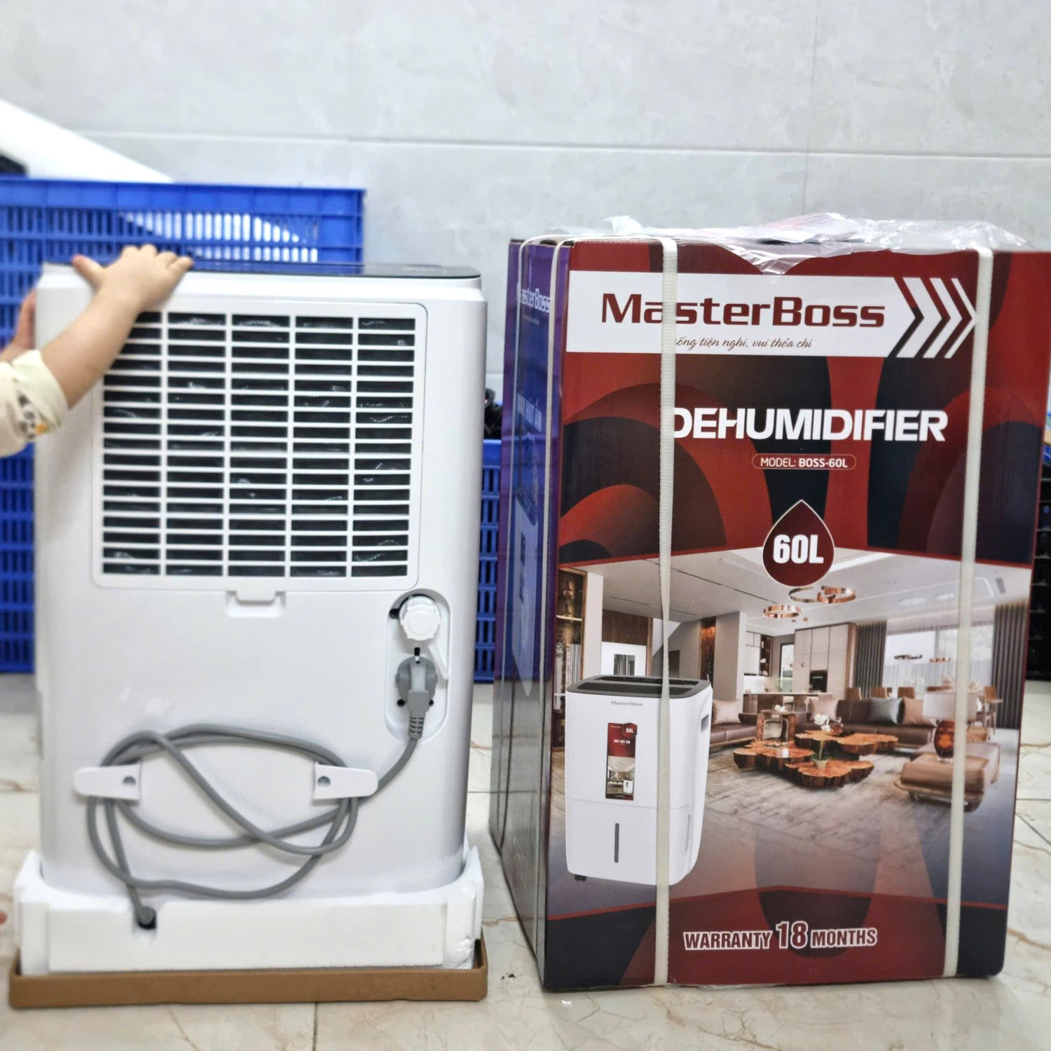 Máy Hút Ẩm, Lọc Không Khí Masterboos 60L - Thế Hệ Thông Minh, Xử Lý Bụi Tự Động, Bảo Hành 24 tháng - Hàng chính hãng