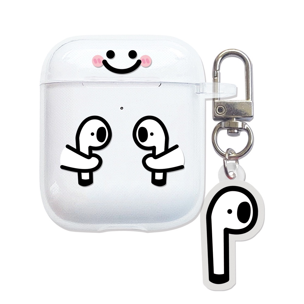 Case TPU dành cho Airpods 1,2/ Airpods Pro/ Airpods 3/Airpods Pro 2 Hình Tai Nghe Kèm Khóa Treo_ Hàng Chính Hãng