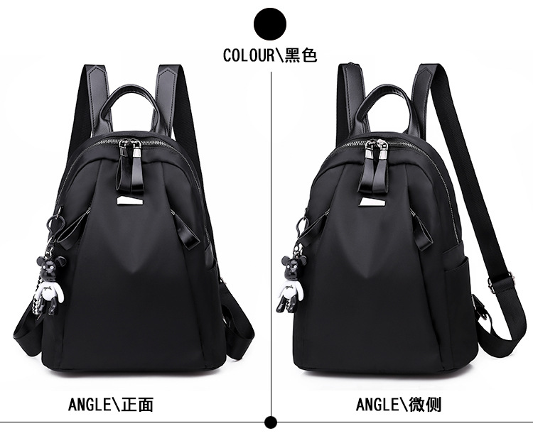 Balo Nữ Vải Oxford Cao Cấp Balo Đi Làm Công Sở Cặp Đi Học Chống Thấm Nước Kèm Móc Khóa Cực Xinh Phong Cách Hàn Quốc