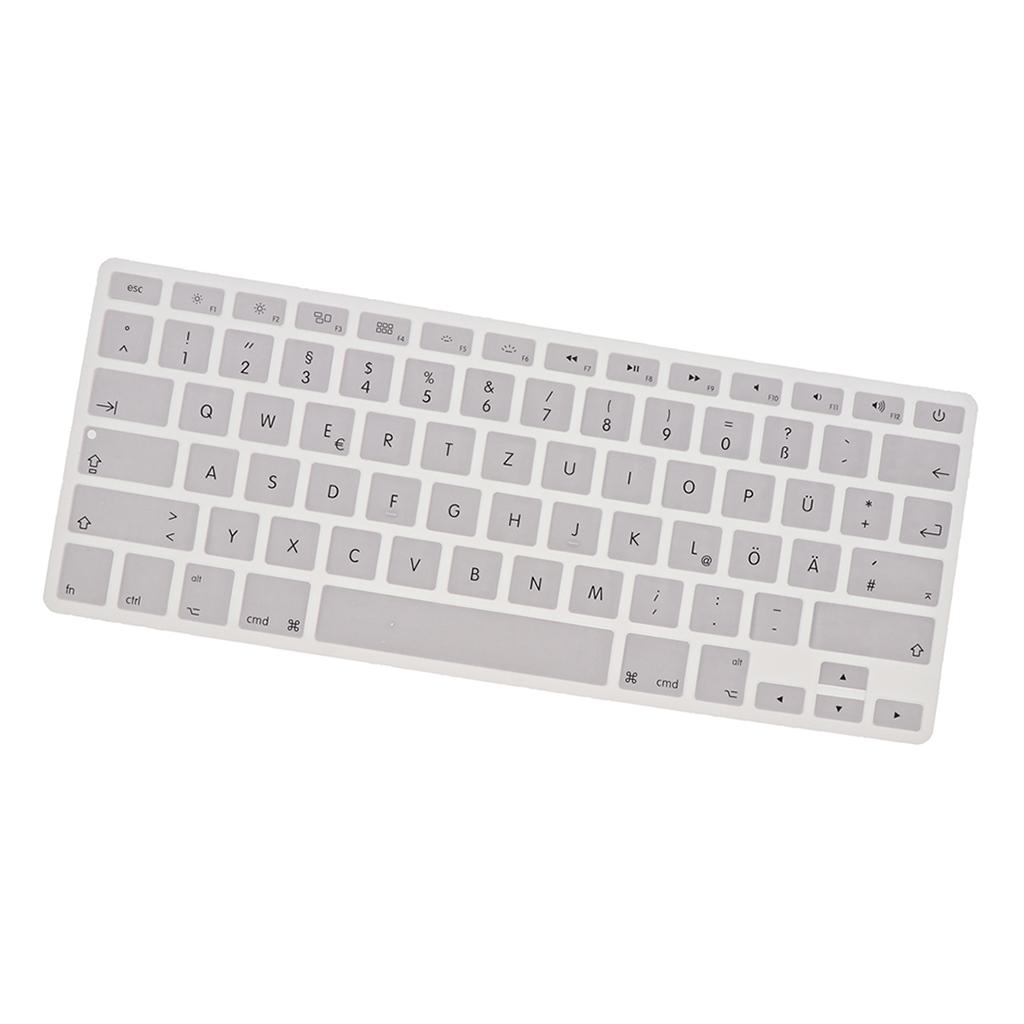 Premium Quality Soft Silicone Keyboard Protector Cover Skin, German Phonetic Keyboard Film Compatible for 13/15inch US Macbook