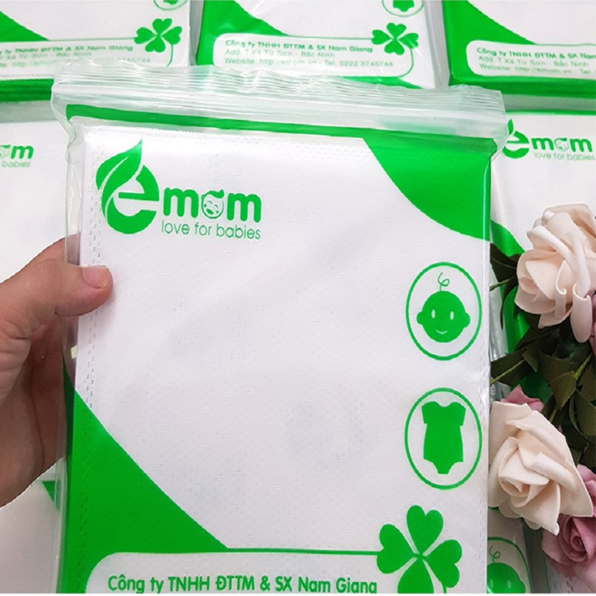 Tấm Lót  Phân Su Chống Thấm Cho Bé Sơ Sinh EMOM Dày Dặn, 3 Lớp Mềm Mại, Chống Thấm Cực Tốt -  Giấy Lót Phân Su- Tả/Tã Lót Phân Xu Cho Trẻ Sơ Sinh - Tấm Lót Sơ Sinh - Miếng Lót Chống Thấm Êm Ái