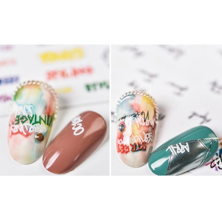 Sticker nails Magico chữ - hình dán móng 3D 483