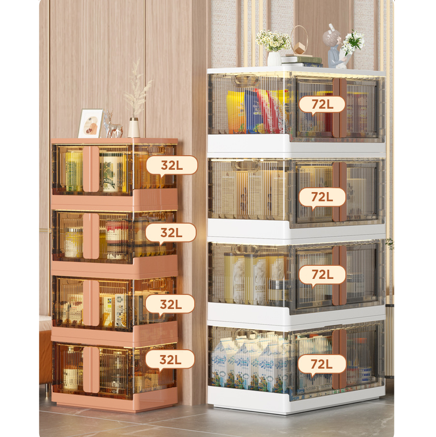 Kệ Hộp Đựng Đồ Lớn, Thùng Đựng Đồ 2 Cánh Cửa Đa Năng Có Bánh Xe - HÀNG ĐẸP VANDO