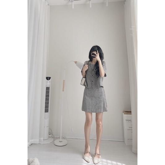 Set kẻ dạ siêu xinh