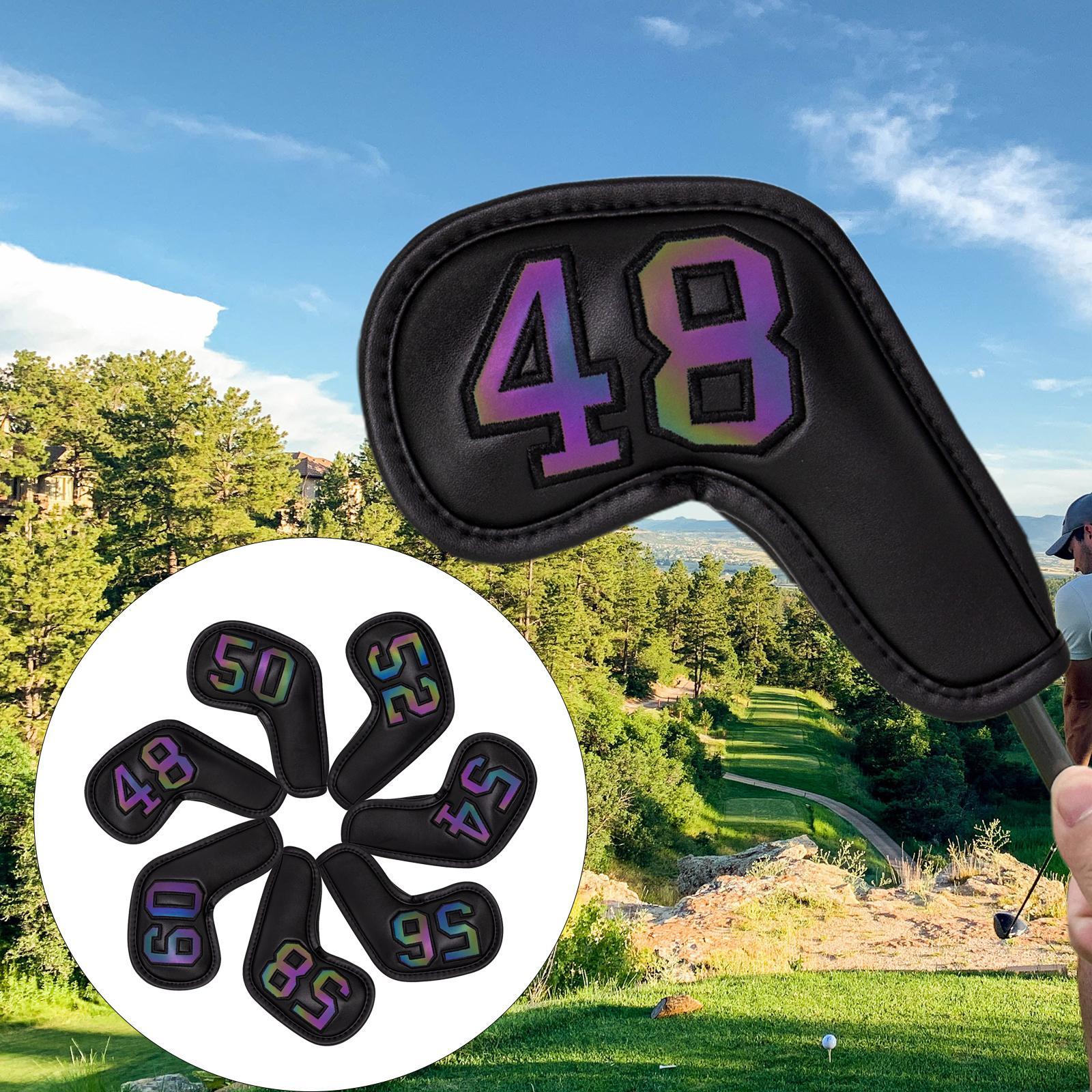 Fashionable, Golf Iron Headcover, Golf Club Head Cover, Dustproof, Golf Hybrid Wedges, Embroidery Number, Wedge Cover for Protection Unisex