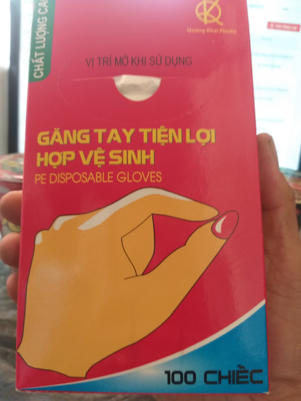 Găng tay tiện lợi nilon dùng một lần chặt bền tiện dụng