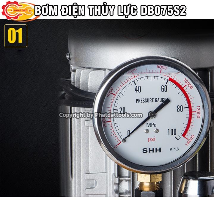 Bơm Điện Thủy Lực DB075S2-Bộ nguồn thủy lực Công suất 750W-Van cơ 2 đường dầu