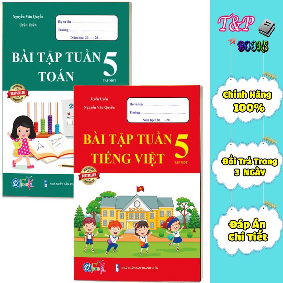 Combo Bài Tập Tuần Toán và Tiếng Việt 5 - Học kì 1