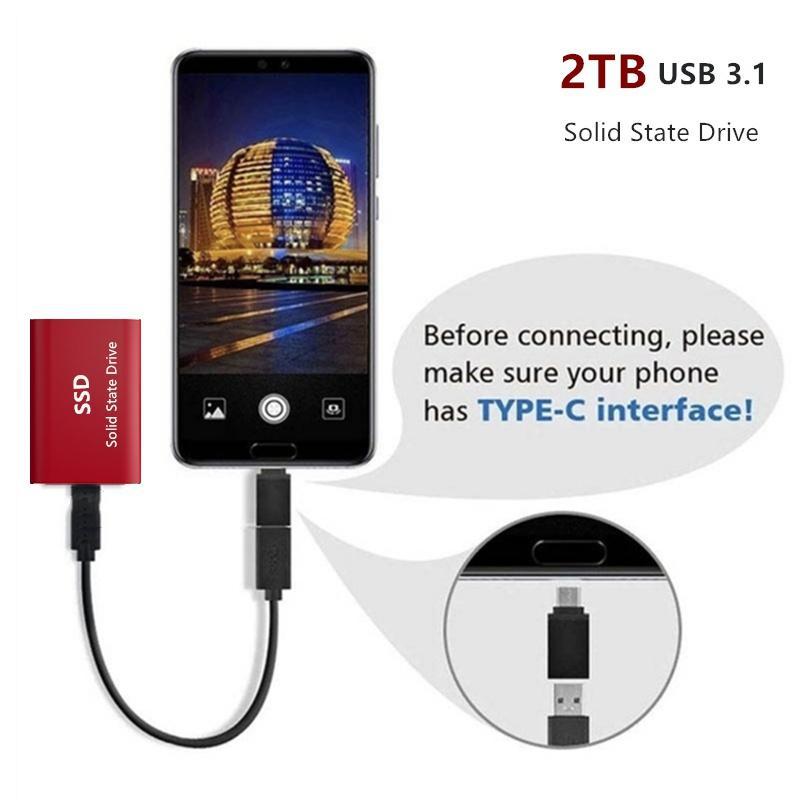 Mini 500GB / 1TB / 2TB / 4TB SSD Ổ cứng thể rắn M.2 bên ngoài di động tốc độ cao
