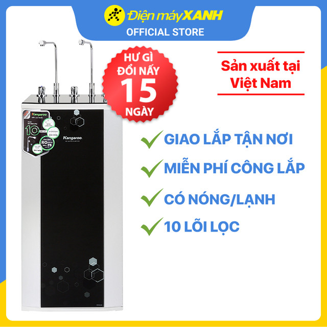 Máy lọc nước R.O nóng lạnh Hydrogen Kangaroo KG10A4VTU 10 lõi - Hàng Chính Hãng