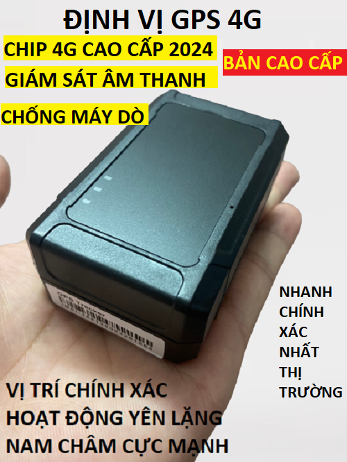 Định vị GPS 4G không dây ô tô, xe máy chip thế hệ mới nghe âm thanh, pin 20-35 ngày, chính xác cực cao