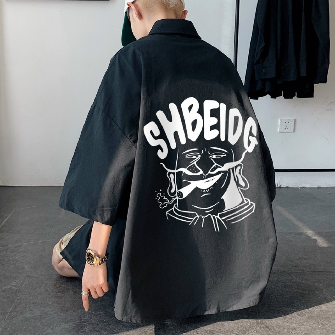 Áo sơ mi nam SHBE in hình Ông Già siêu ngầu