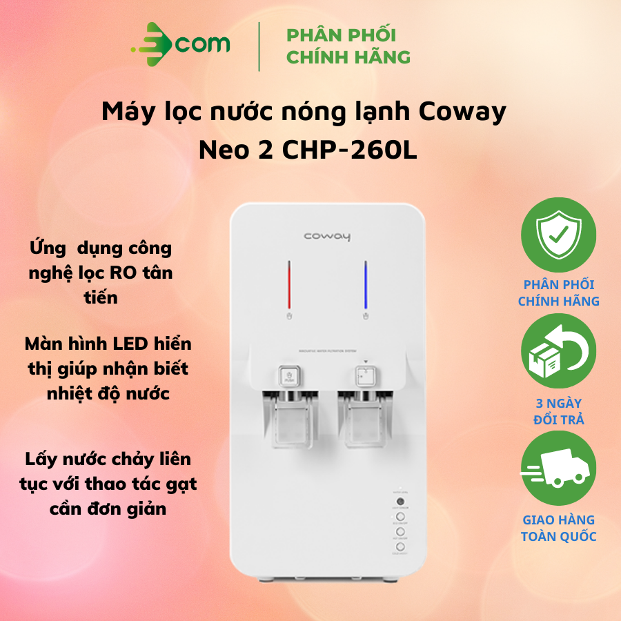 Máy lọc nước tích hợp nóng lạnh Coway CHP-260L - Hàng nhập khẩu