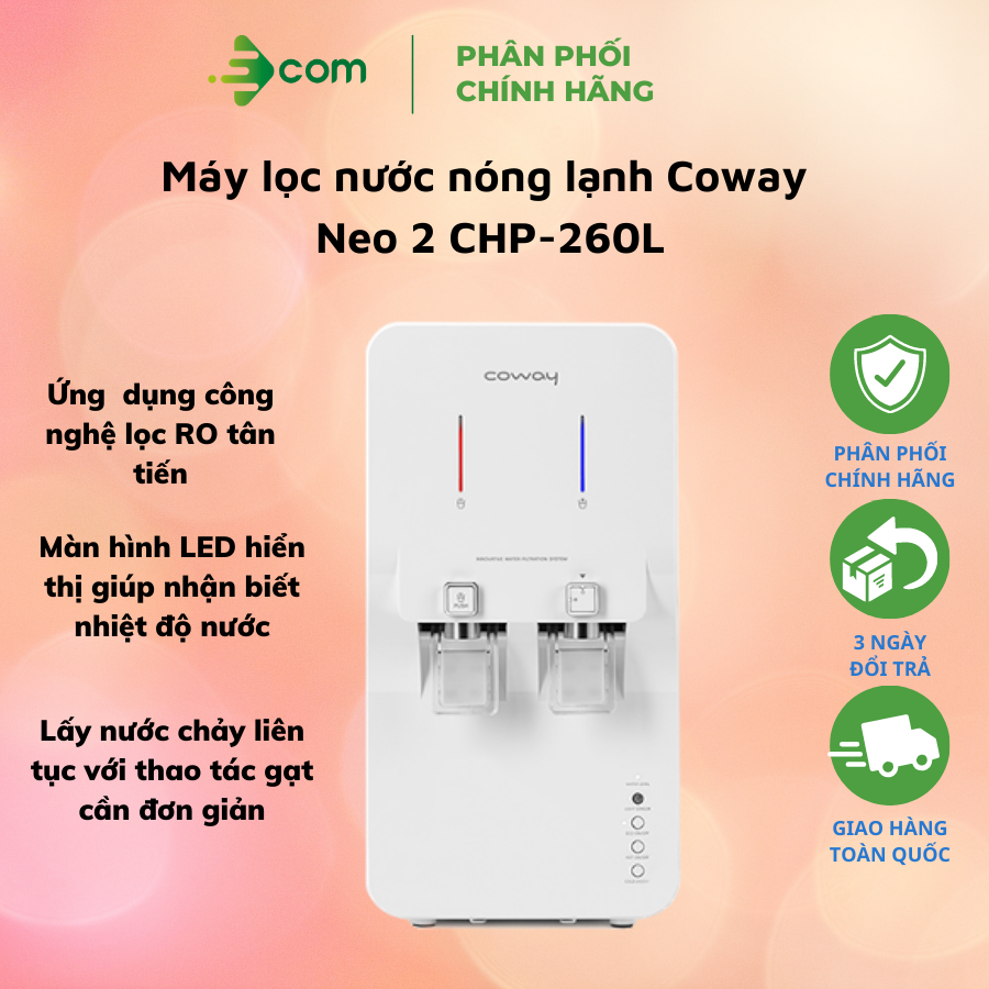 Máy lọc nước tích hợp nóng lạnh Coway CHP-260L (NEO) - Hàng nhập khẩu