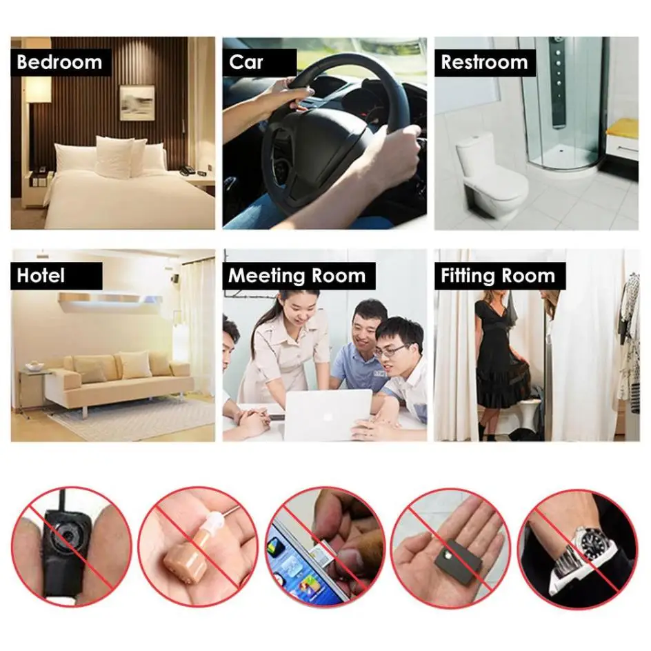 ROGTZ - RF Detector K88 - Thiết bị phát hiện máy ghi âm, camera wifi K-88 - Máy phát hiện camera , máy ghi âm K88 - Hàng Chính Hãng