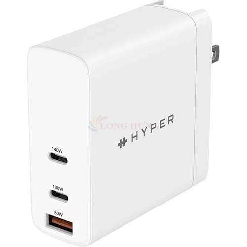 Combo sạc đa cổng HyperJuice PD 3.1 140W 2Type-C 1USB-A + USB Type-C to Type-C 2m HJG140US - Hàng chính hãng