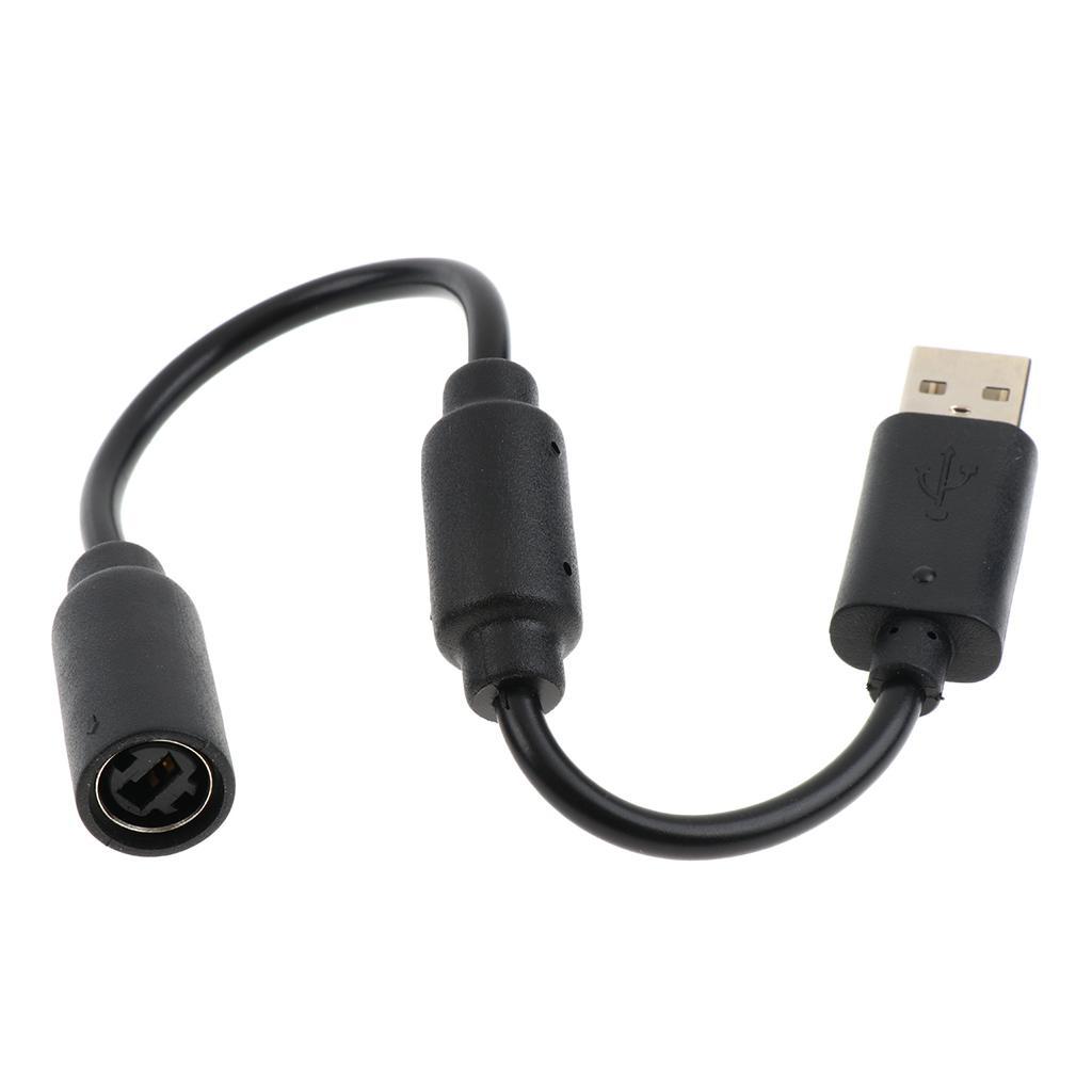 2xGamepad USB Converter Adapter Cable for Microsoft 360 Controller Black