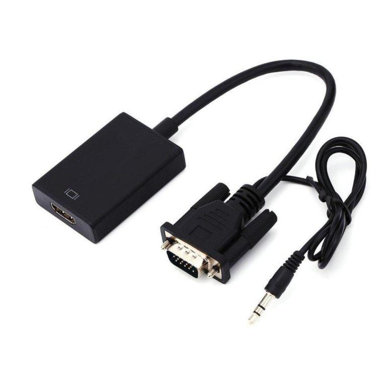 Cáp chuyển VGA sang HDMI, PC và Laptop cổng VGA chuyển sang TV HDMI có âm thanh