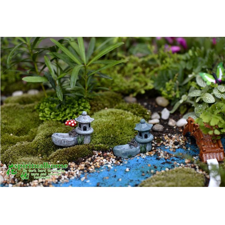 Mô hình giếng đá gắn đèn vườn Nhật để trang trí tiểu cảnh, nhà búp bê DIY(SMD-72)