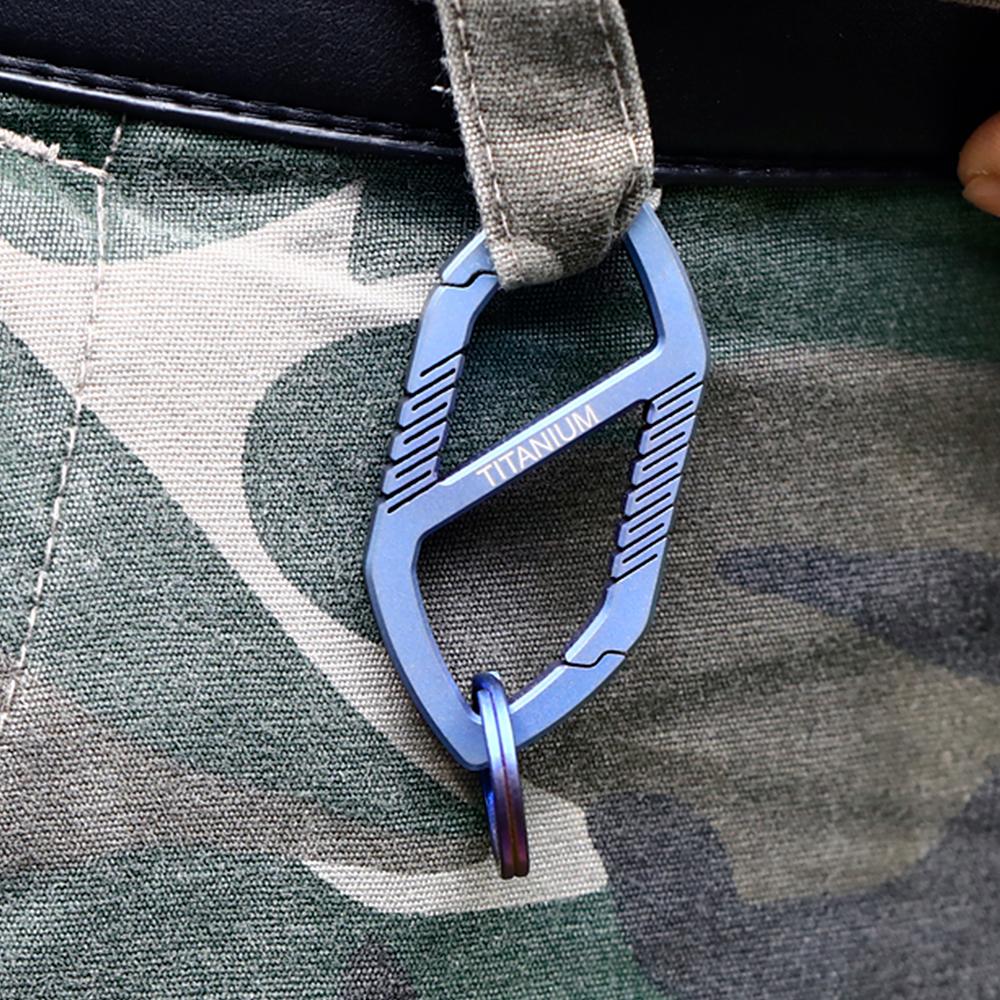 Móc chìa khóa hợp kim titan siêu nhẹ Carabiner