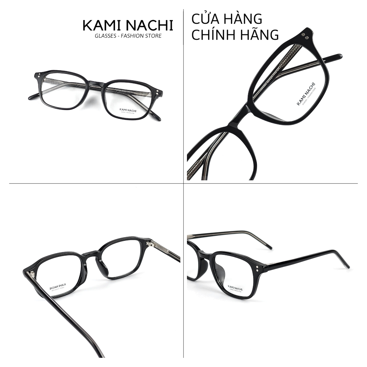 Gọng kính Xuân Hè mới KAMI NACHI Tr1959, chất liệu nhựa Acetat