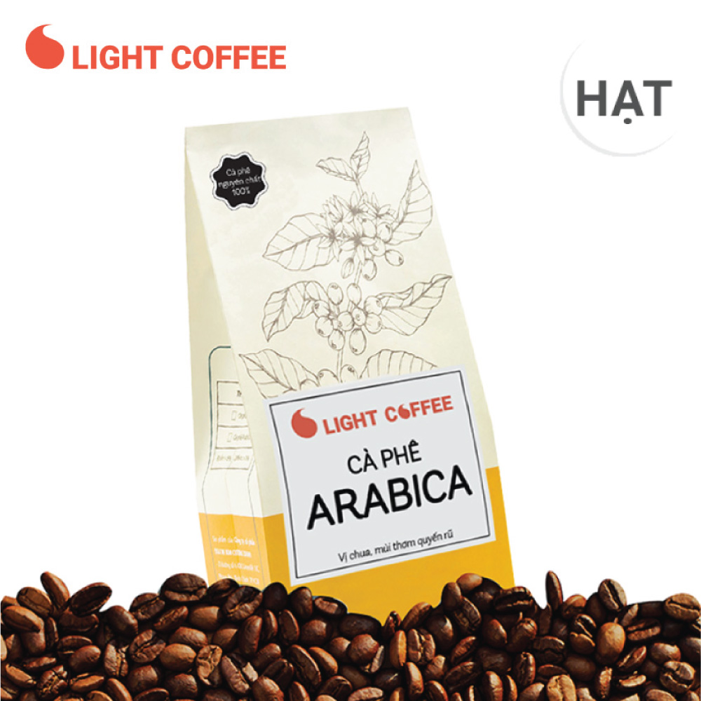 Cà phê hạt Arabica Light coffee chua thanh, đắng nhẹ - 500g