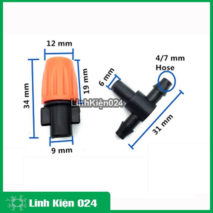 Đầu Béc Phun Sương Tưới Cây Bằng Nhựa 1 Cửa - Chữ T