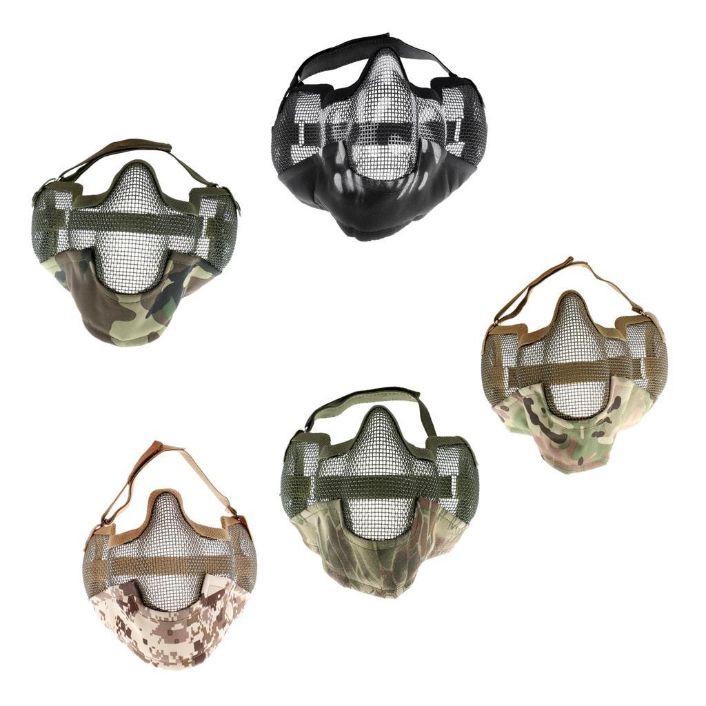 Outdoor Steel Mesh Half Face Mask CS Hunting Game Protection - 5 kinds