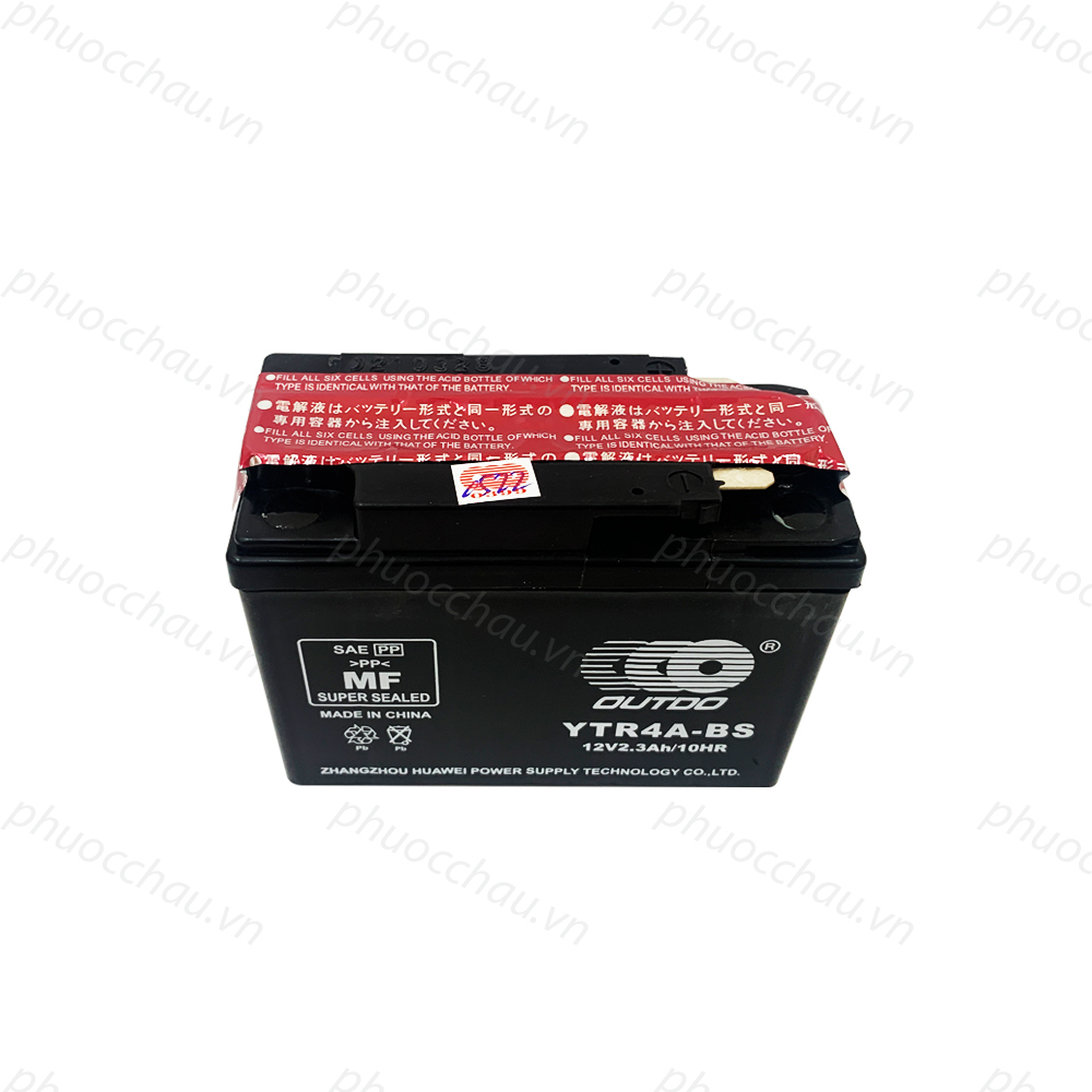 Ắc Quy OUTDO YTR4A-BS (12V-2.3AH) cho xe Honda CL 50, ắc quy cho xe máy nội địa nhật