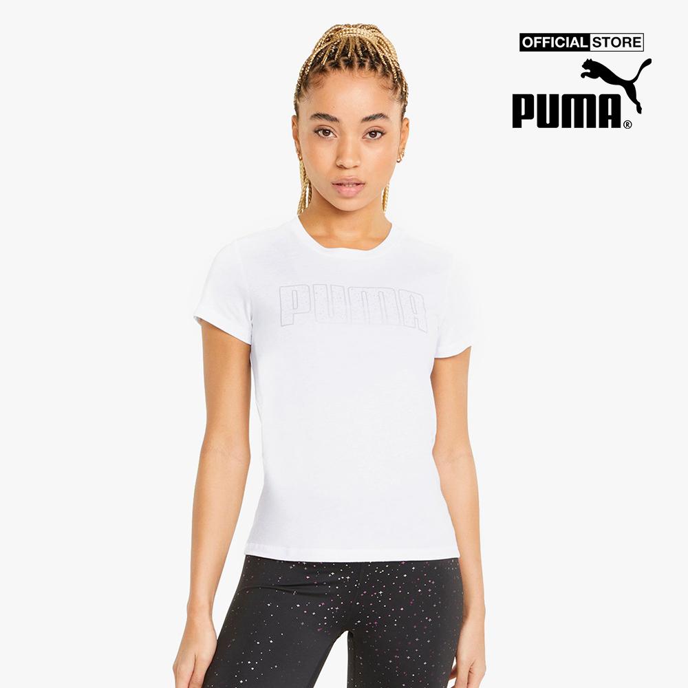 PUMA - Áo thun thể thao nữ tay ngắn Stardust Crystalline Training 521374