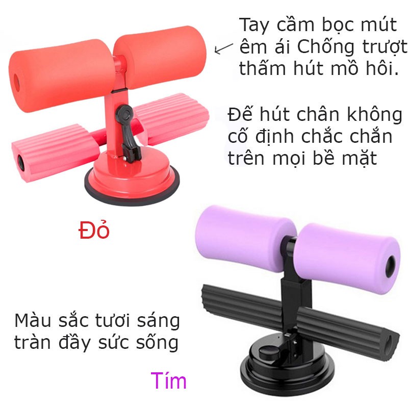 Dụng cụ tập cơ bụng tại nhà có đệm bàn chân - YOGA QG , đế hút chân không , tập chữ T phiên bản cao cấp, giúp chắc cơ dáng chuẩn eo thon - Hàng chính hãng