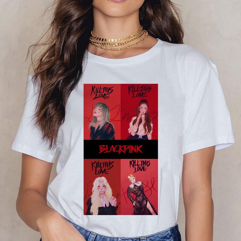 Áo Thun In Hình Vẽ Black Pink Kill This Love